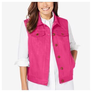 Woman Within Stretch Denim Vest